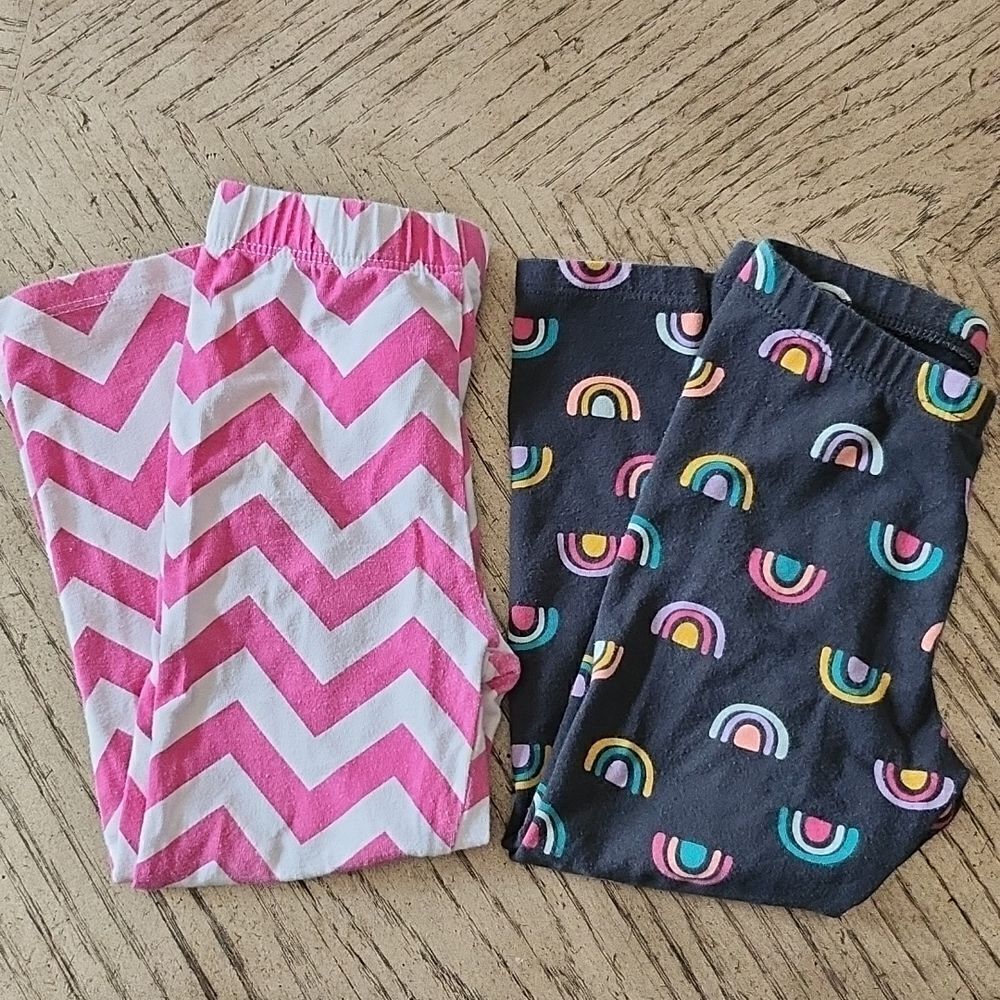 3T girls leggings Mudpie and Cat & Jack